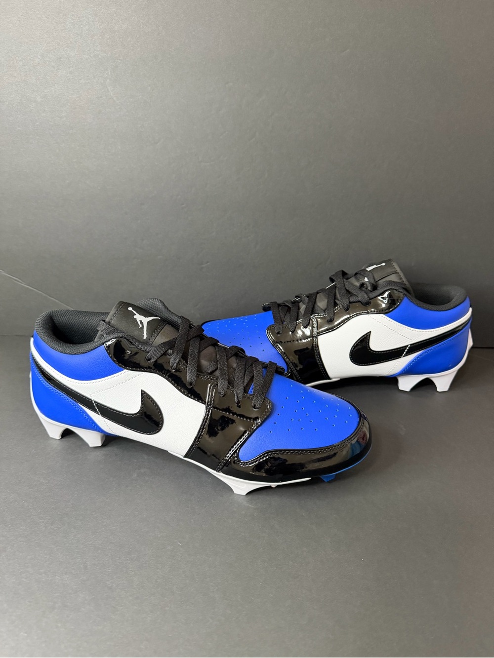 Jordan 1 Low TD Football Cleat Game Royal Blue White Men's size 13 (FJ6245-401)
